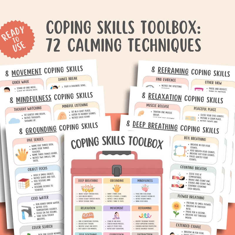 Emotion Regulation Skills System.pdf School Coping Menu - Etsy UK