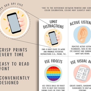 28 ADHD Coping Skills Flashcards for Kids and Teens, Attention Deficit ...