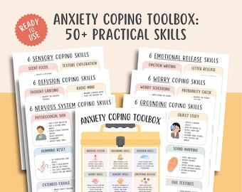 Anxiety Coping Toolbox, Anxiety Relief, Panic Attack Help, Overthinking Recovery, Worry Management, Grounding Techniques, Stress Relief