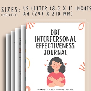 115 DBT Coping Skills Worksheets, Interpersonal Relationships, Distress Tolerance, Personal Boundaries, Emotional Regulation