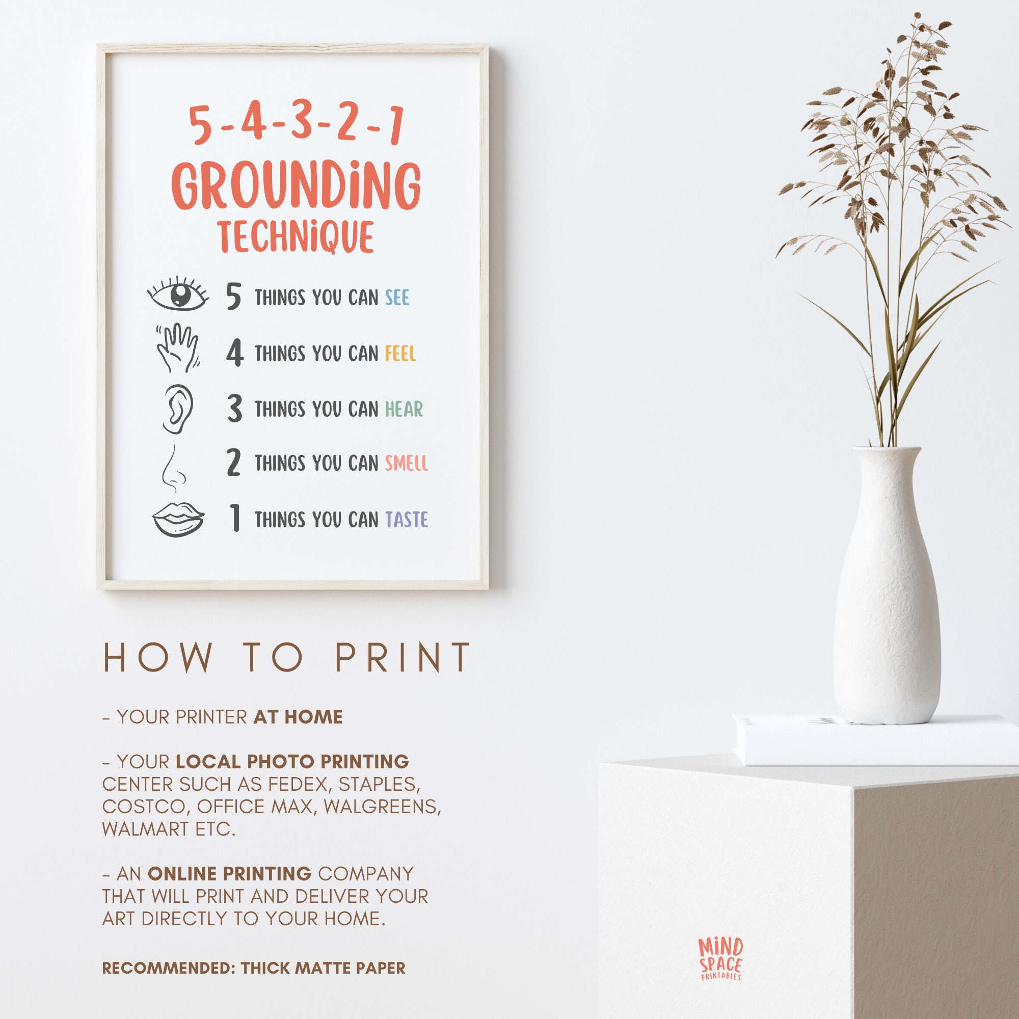 Grounding Technique Poster Coping Skills Poster CBT Zones Etsy Australia
