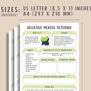 27 Cognitive Distortion Worksheets Cheatsheet, Thinking Errors ...