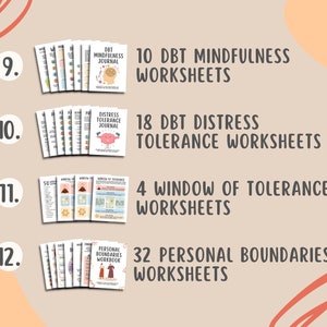 DBT Mega Bundle, DBT Coping Skills Posters Flashcards Worksheets, DBT Cheat Sheet, Emotional Regulation, Mental Health Counseling Resources