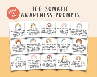 100 Somatic Therapy Awareness Journal stimuleert de regulering van het zenuwstelsel Polyvagale oefentherapie, CPTSD, PTSD-therapie Aardingsflitskaarten