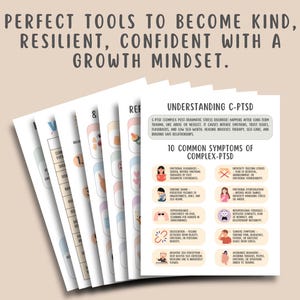 C-PTSD Trauma Healing Worksheets (15 Pages) Complex PTSD, Childhood Trauma, Trauma Processing, Self Compassion, Breaking The C-PTSD Cycle