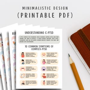 C-PTSD Trauma Healing Worksheets (15 Pages) Complex PTSD, Childhood Trauma, Trauma Processing, Self Compassion, Breaking The C-PTSD Cycle