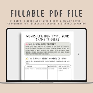 Guilt and Shame Worksheets (26 Pages), The Shame Spiral, Inner Child Healing Workbook, Trauma Recovery Journal, Self-Therapy Mental Health