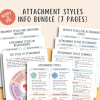Printable Attachment Theory Worksheets, 4 Attachment Styles Pdf ...