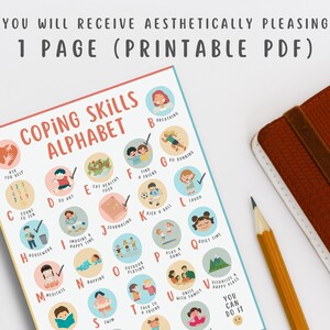 Alphabet Coping Skills for Kids Teens, Grounding Techniques, Social ...