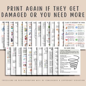 Guilt and Shame Worksheets (26 Pages), The Shame Spiral, Inner Child Healing Workbook, Trauma Recovery Journal, Self-Therapy Mental Health