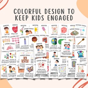 52 ADHD Executive Functioning Activity Flashcards for Kids, Executive ...