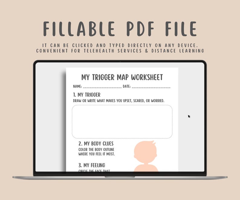 Trauma Focused Worksheets + Cheatsheet for Kids (26 Pages), Unhelpful Thoughts, Emotional Regulation, CBT Coping Skills, Child Counseling