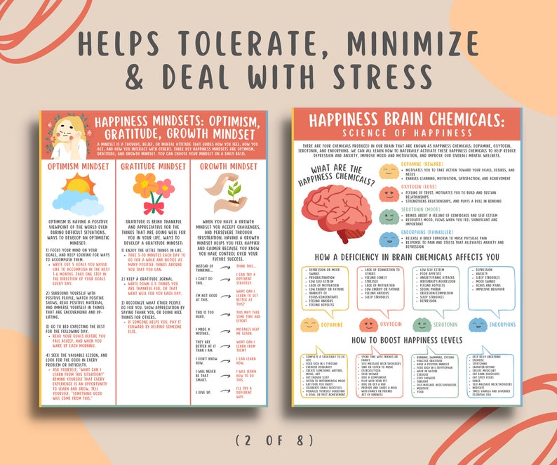 Mental Health Coping Skills Printable Bundle for Kids & Teens, 8 Pages ...