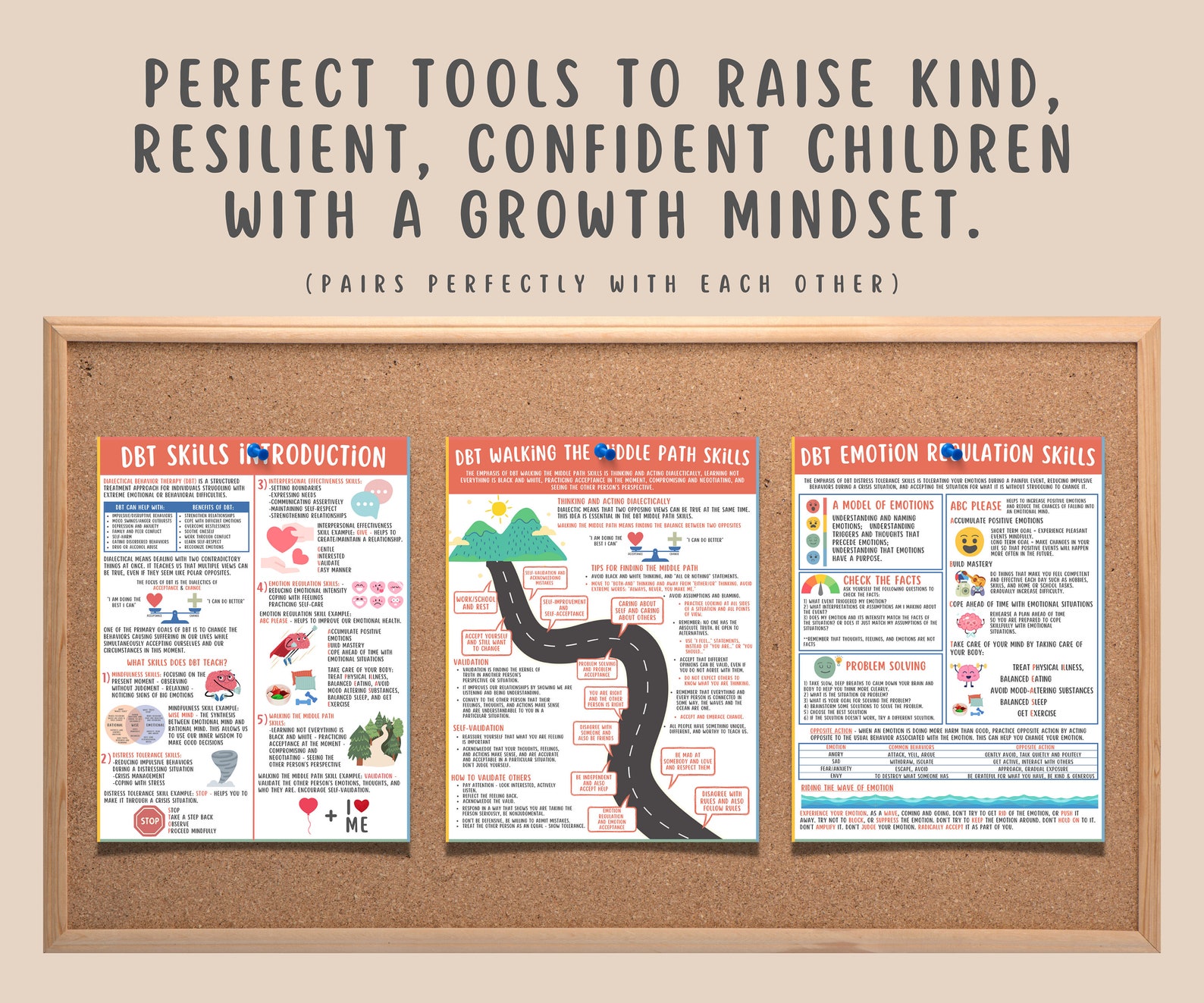 dbt-middle-path-coping-skills-handout-teens-kids-adults-etsy