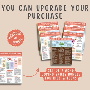 ADHD Coping Skills for Teens Handout, Executive Function Skills ...