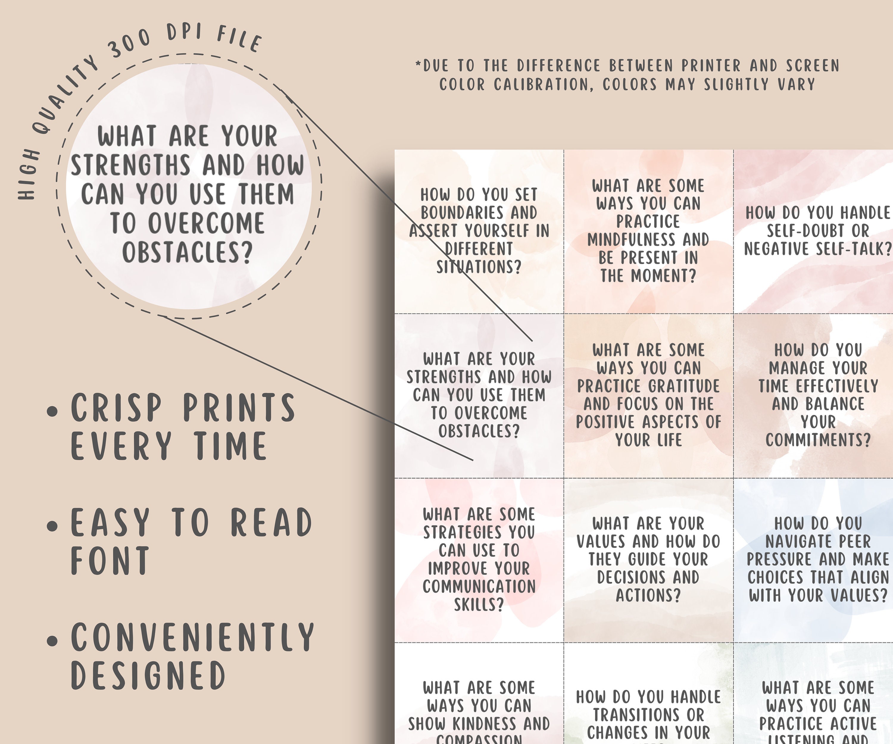 100 Teens Therapy Questions Cards Conversation Starters Mental Health ...