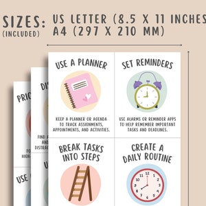 28 ADHD Coping Skills Flashcards for Kids and Teens, Attention Deficit ...
