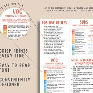 52 EMDR Flashcards, Trauma Therapy Tools, Trauma Processing Cards, Bilateral Stimulation, SUDS Scale, Tapping Techniques, Distress Tolerance