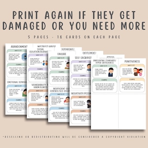 18 Maladaptive Schemas Flashcards, Schema Therapy Cards, CBT Tools ...