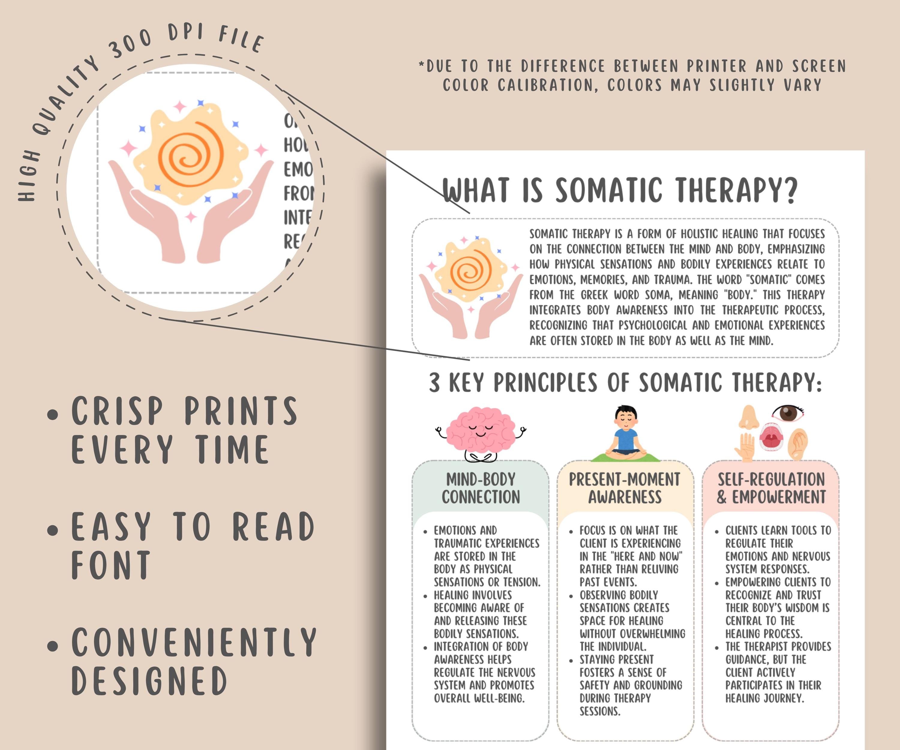 Somatic Therapy Coping Skills Worksheets (10 Pages) Grounding ...