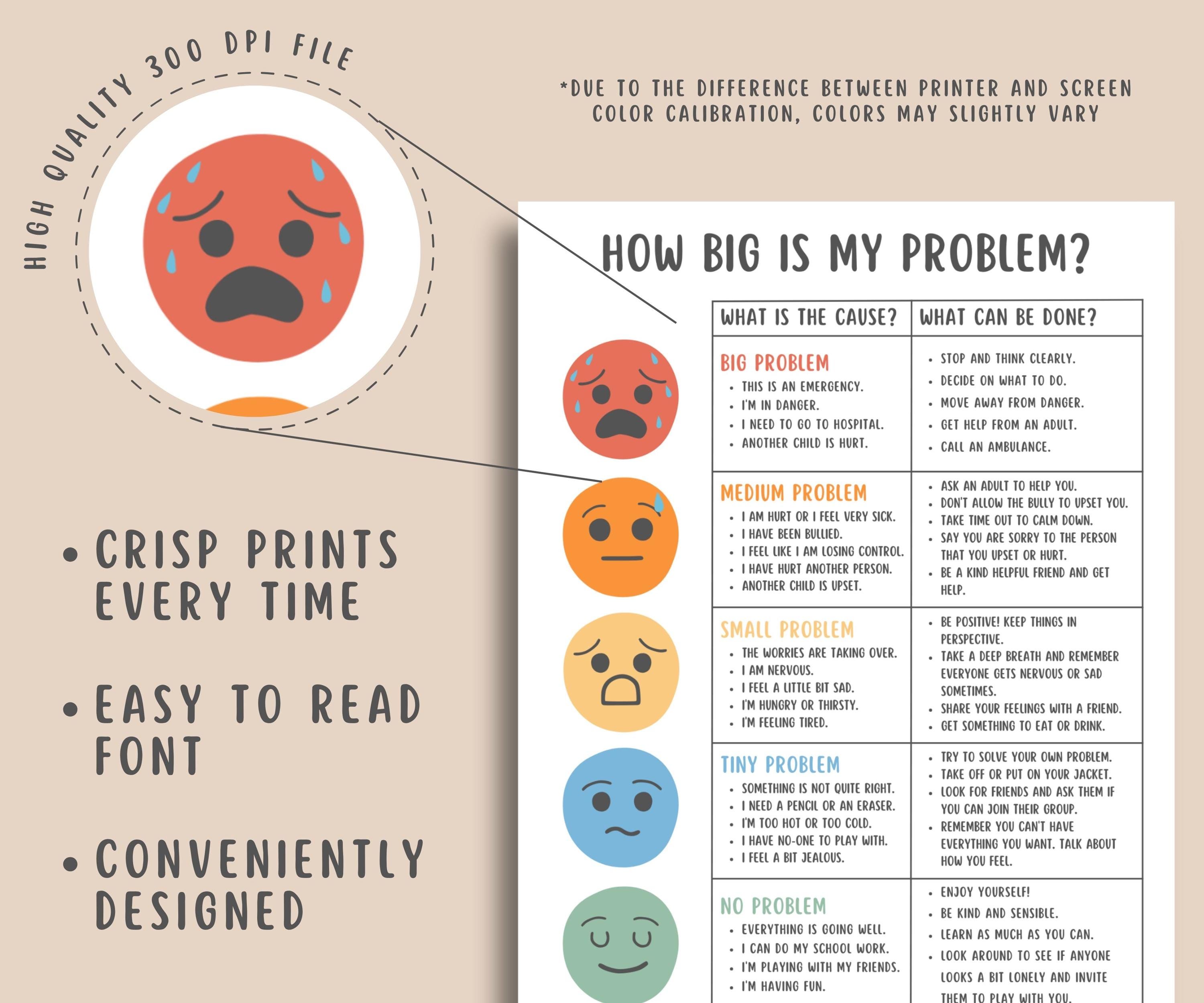 8 Size of the Problem Worksheets for Kids Teens, Problem Solving ...