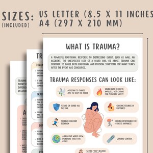 PTSD Trauma Healing Worksheets Bundle (100+ Pages) Childhood Trauma ...