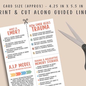 52 EMDR Flashcards, Trauma Therapy Tools, Trauma Processing Cards, Bilateral Stimulation, SUDS Scale, Tapping Techniques, Distress Tolerance