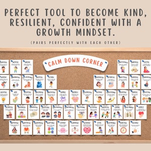 52 Strength Based Cards for Self-Esteem, Mental Health Coping Tools Therapists, School Counselors, Calming Corner Techniques, Calm Down PDF