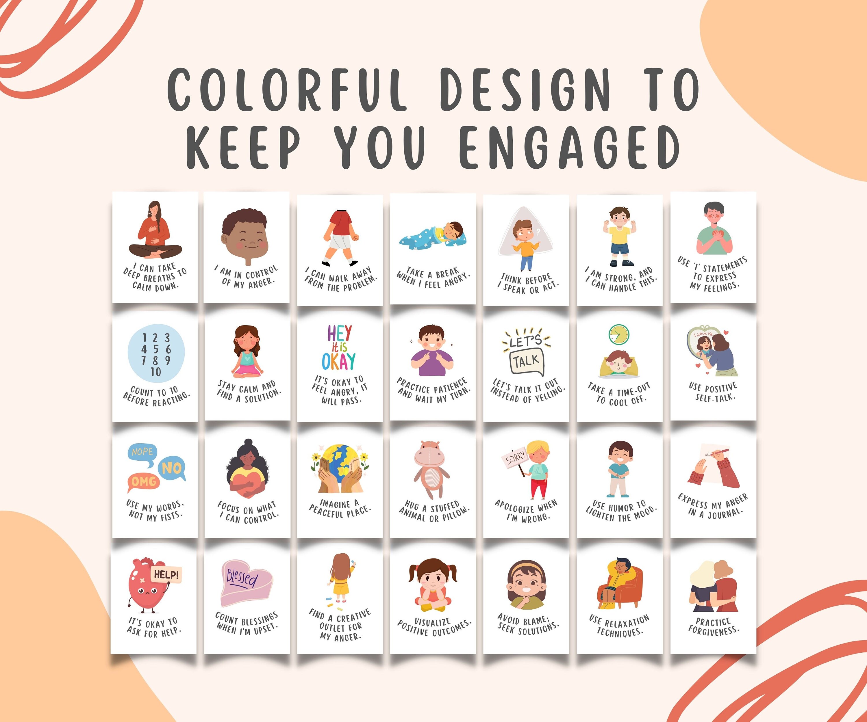 28 Anger Coping Skills Flashcards Calming Corner, Understanding Angry ...