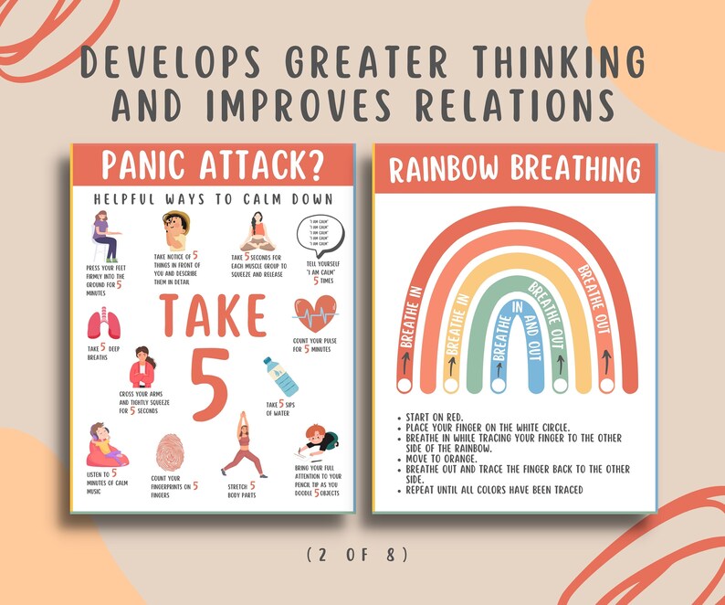 8 Mental Health Coping Skills Printable Bundle for Kids & - Etsy