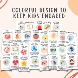 28 ADHD Coping Skills Flashcards for Adults, Attention Deficit Hyper ...