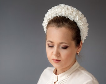 Braut Blumenkrone, Braut Blumenkranz, Braut Blumenkrone Kopfschmuck, Braut Haarreif, Hortensie Blumenkrone für Hochzeit, Braut Kopfschmuck