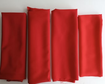 The red fabric samples