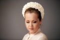 Hydrangea Flower Crown: Bridal Headband with Faux Pearls product logo