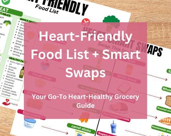 Heart-Healthy Food List (Eat & Avoid) | Low Sodium and Low Cholesterol Foods | Printable PDF