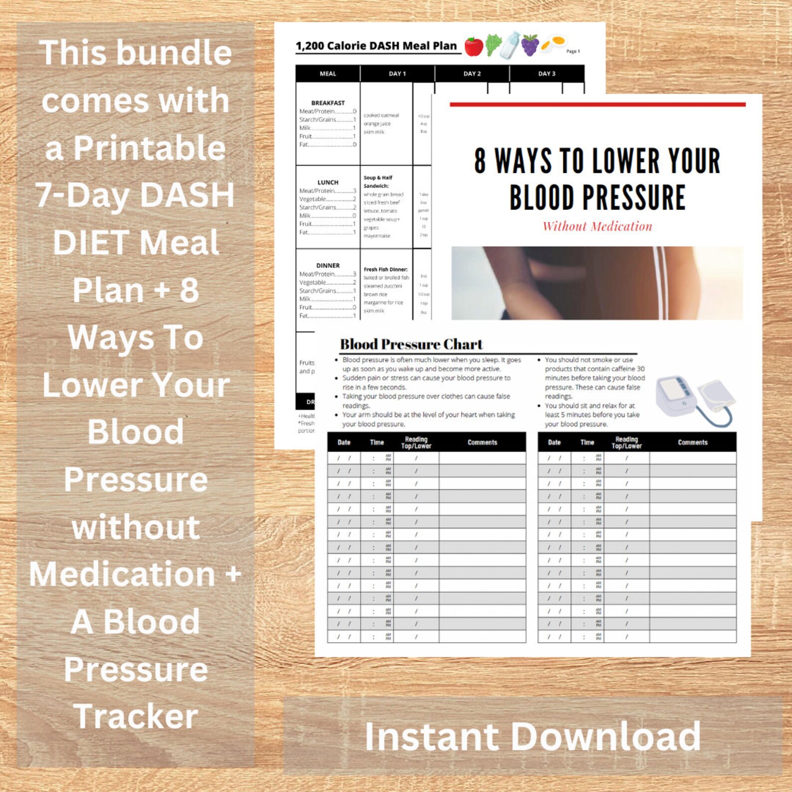 Printable DASH Diet 7-day Meal Plan + 8 Ways to Lower Your Blood ...