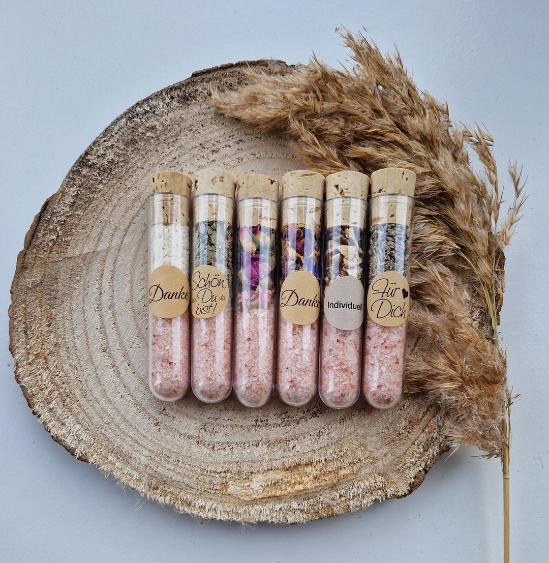 GASTGESCHENK GESCHENK Himalayasalz Blüten Rosenblätter ...