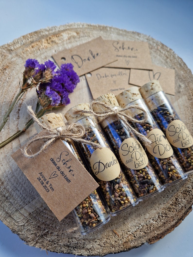 GIFT flower seeds/meadow flowers test tube give away guest gift image 8