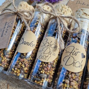 GIFT flower seeds/meadow flowers test tube give away guest gift image 2