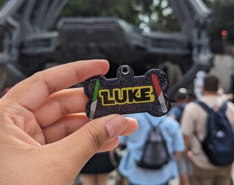スターウォーズ ライトセーバー ペットタグ：カスタム樹脂製骨タグ