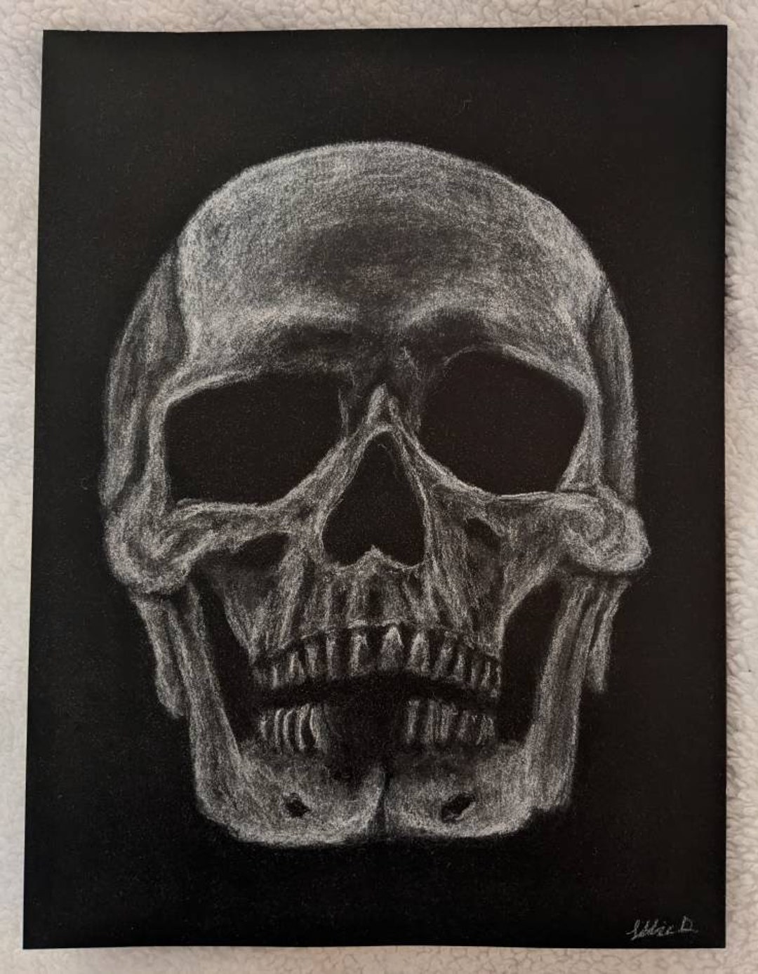 Drawing with White Charcoal on Black Paper