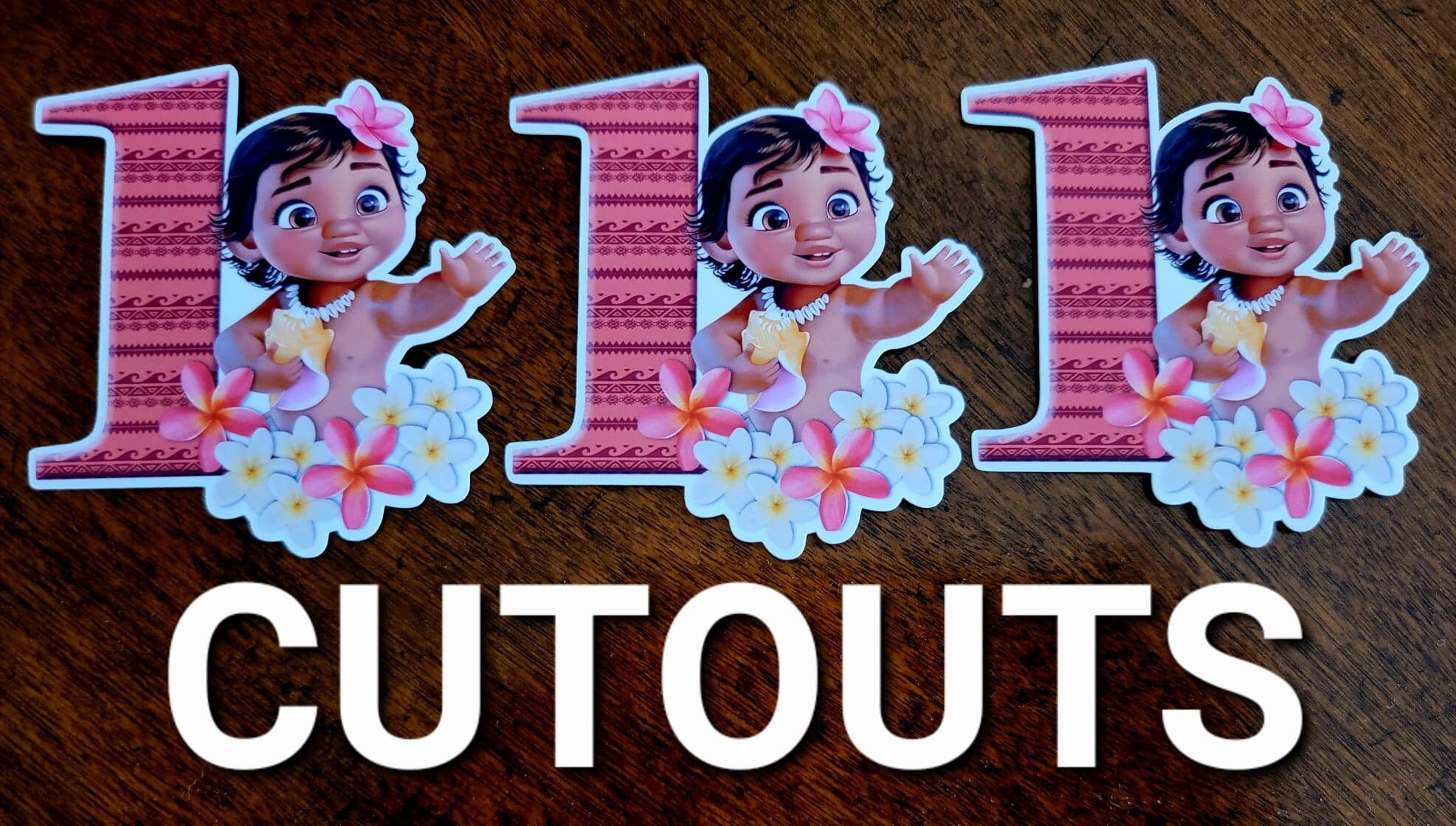 BABY MOANA Cupcake Toppers Baby MOANA Cupcake Picks Baby Etsy