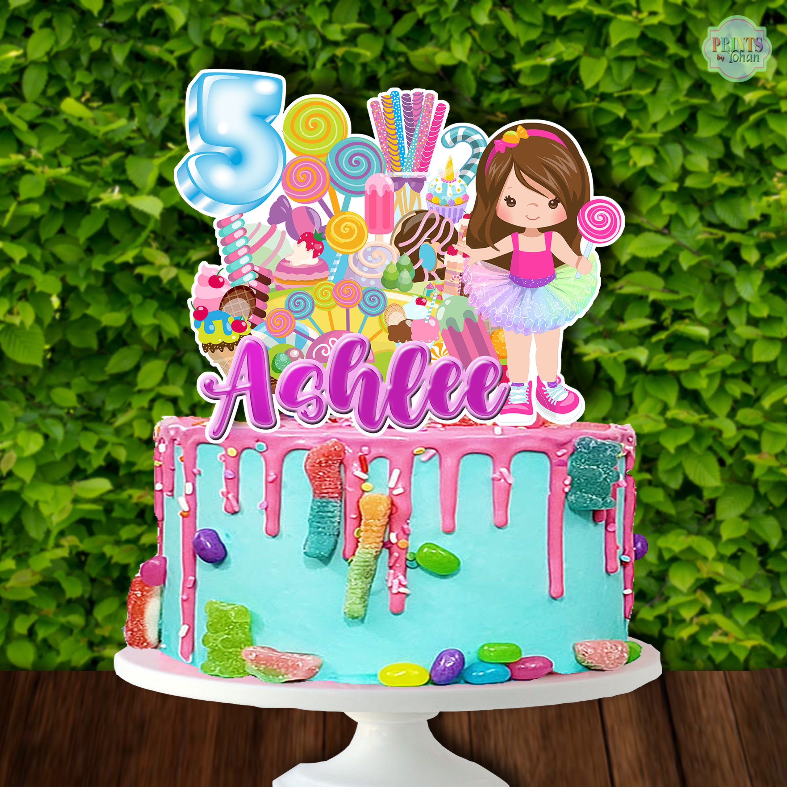 CANDYLAND Cake Topper Cake Pick Candy Land Cake Toppers Etsy