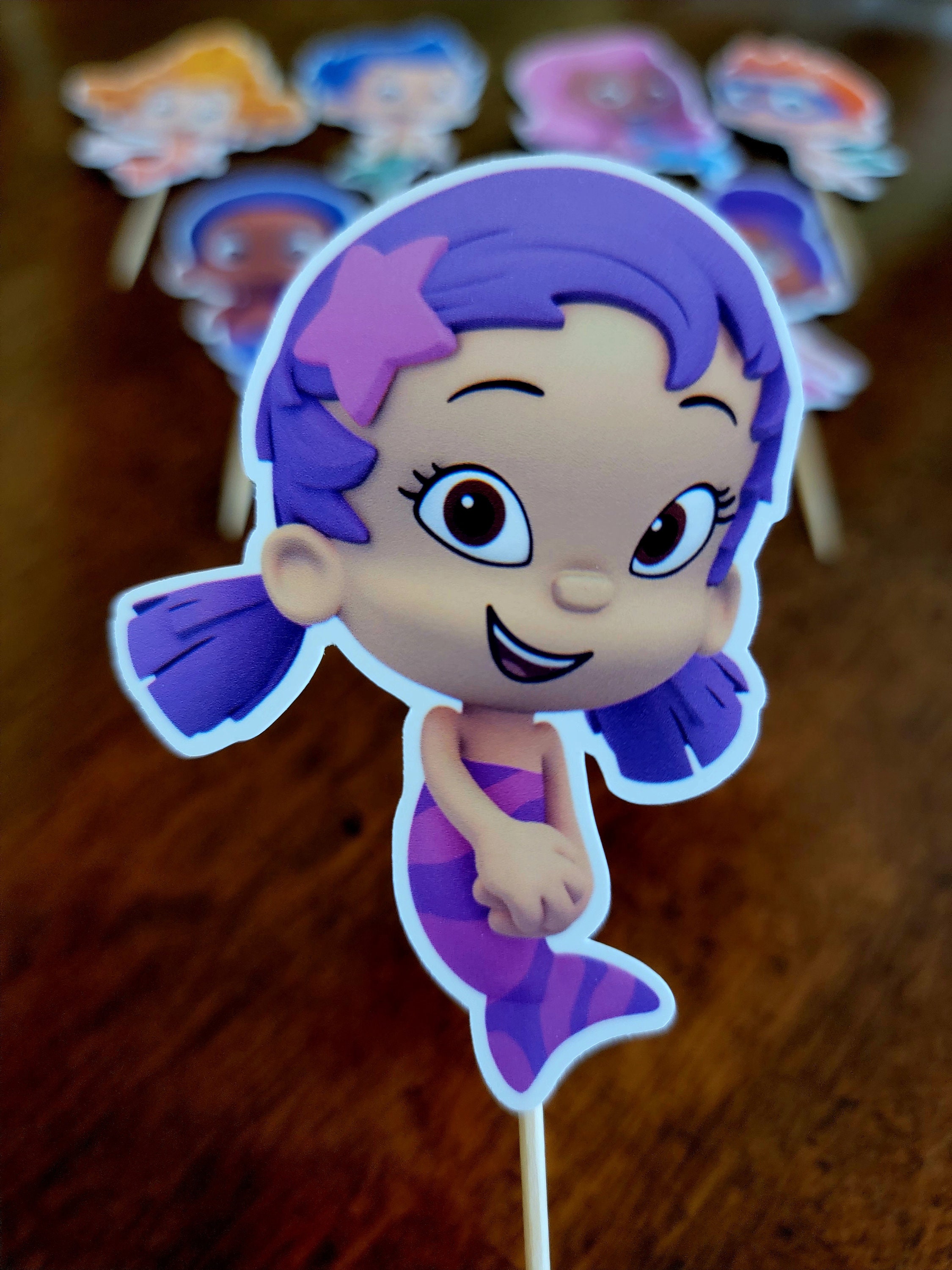 BUBBLE GUPPIES Cupcake Toppers Bubble Guppies Cupcake Picks Etsy