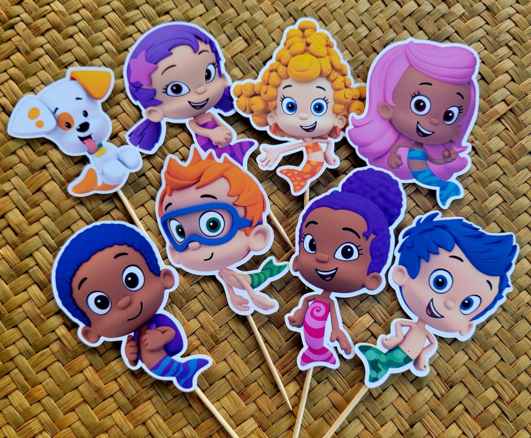 BUBBLE GUPPIES Cupcake Toppers Bubble Guppies Cupcake Picks Etsy