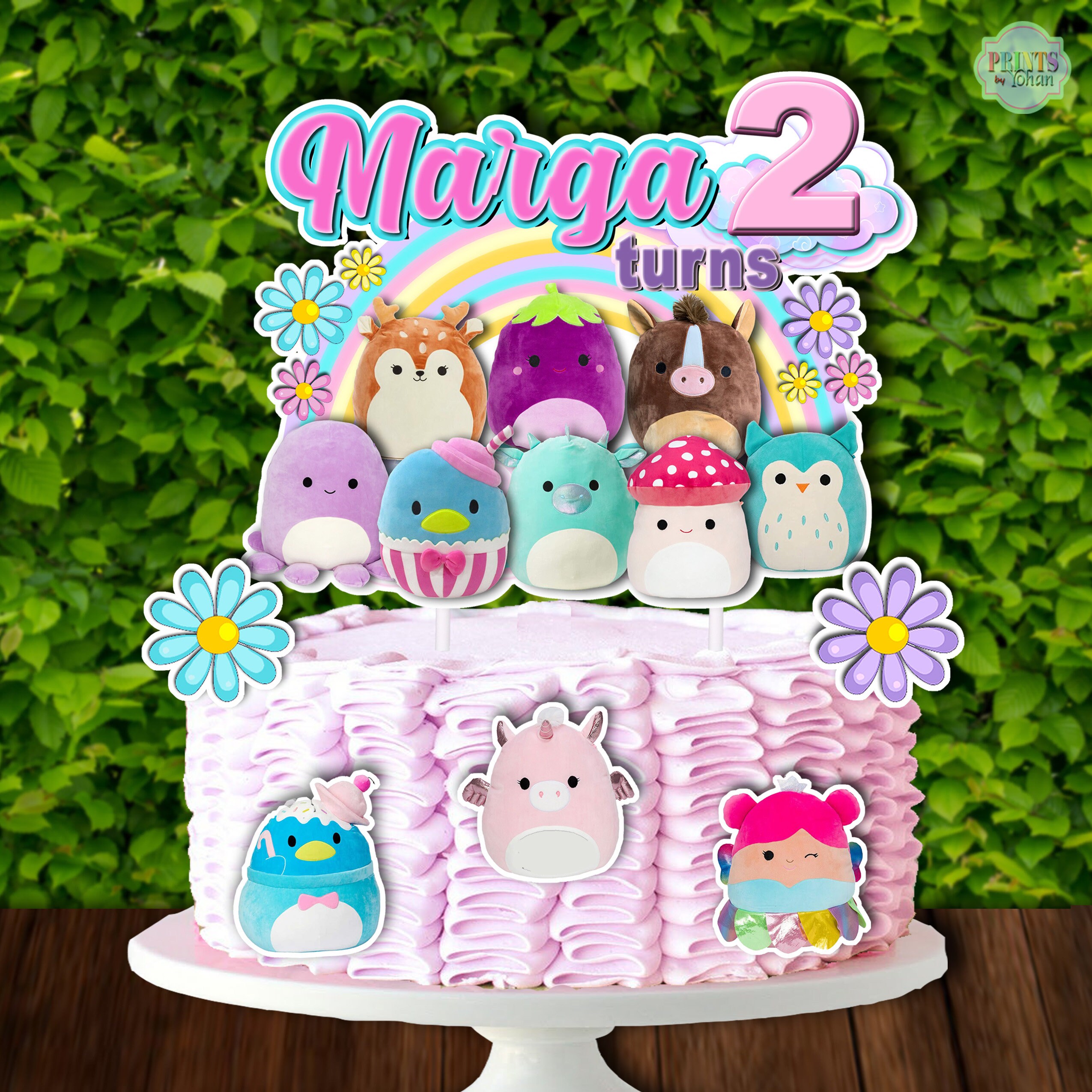 SQUISHMALLOW Cake Topper Set SQUISHMALLOW Cake Pick Cake Etsy UK