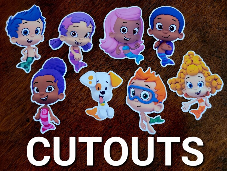BUBBLE GUPPIES Cupcake Toppers Bubble Guppies Cupcake Picks Etsy