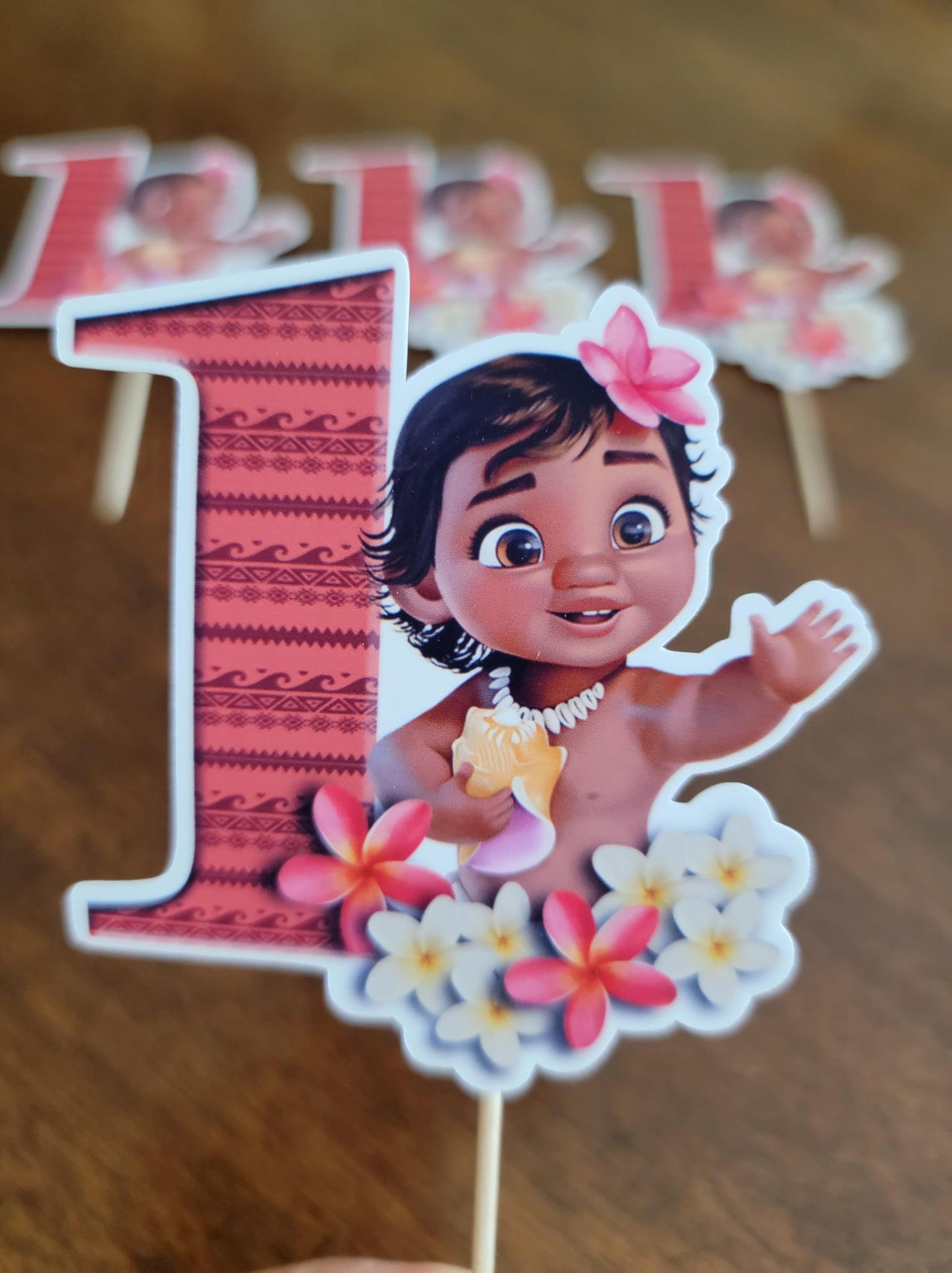 BABY MOANA Cupcake Toppers Baby MOANA Cupcake Picks Baby Etsy