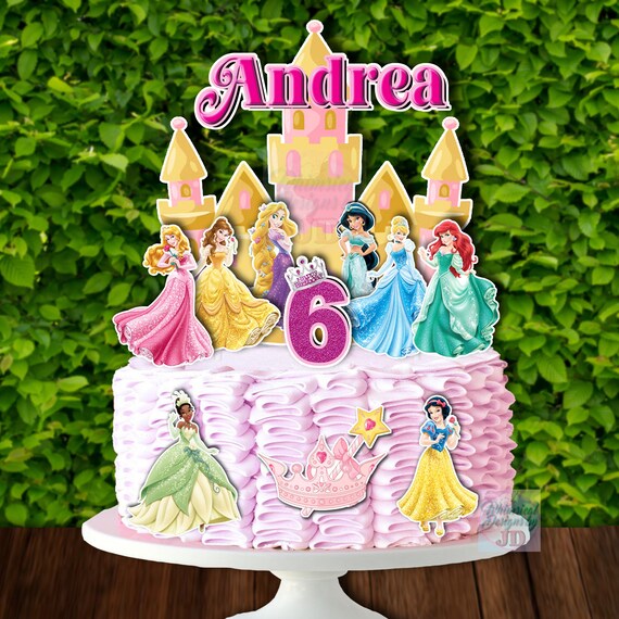 DISNEY PRINCESS Cake Topper Set Princess Castle Cake Topper Etsy