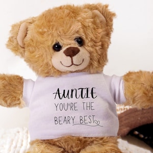 Auntie Gifts Best Aunt Gift Best Auntie Teddy Bear Best Aunt Ever New Aunt Gift New Baby Great Aunt Gift  from Niece Auntie gift from Nephew